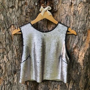Forever 21 Flip Sequin Crop Top
